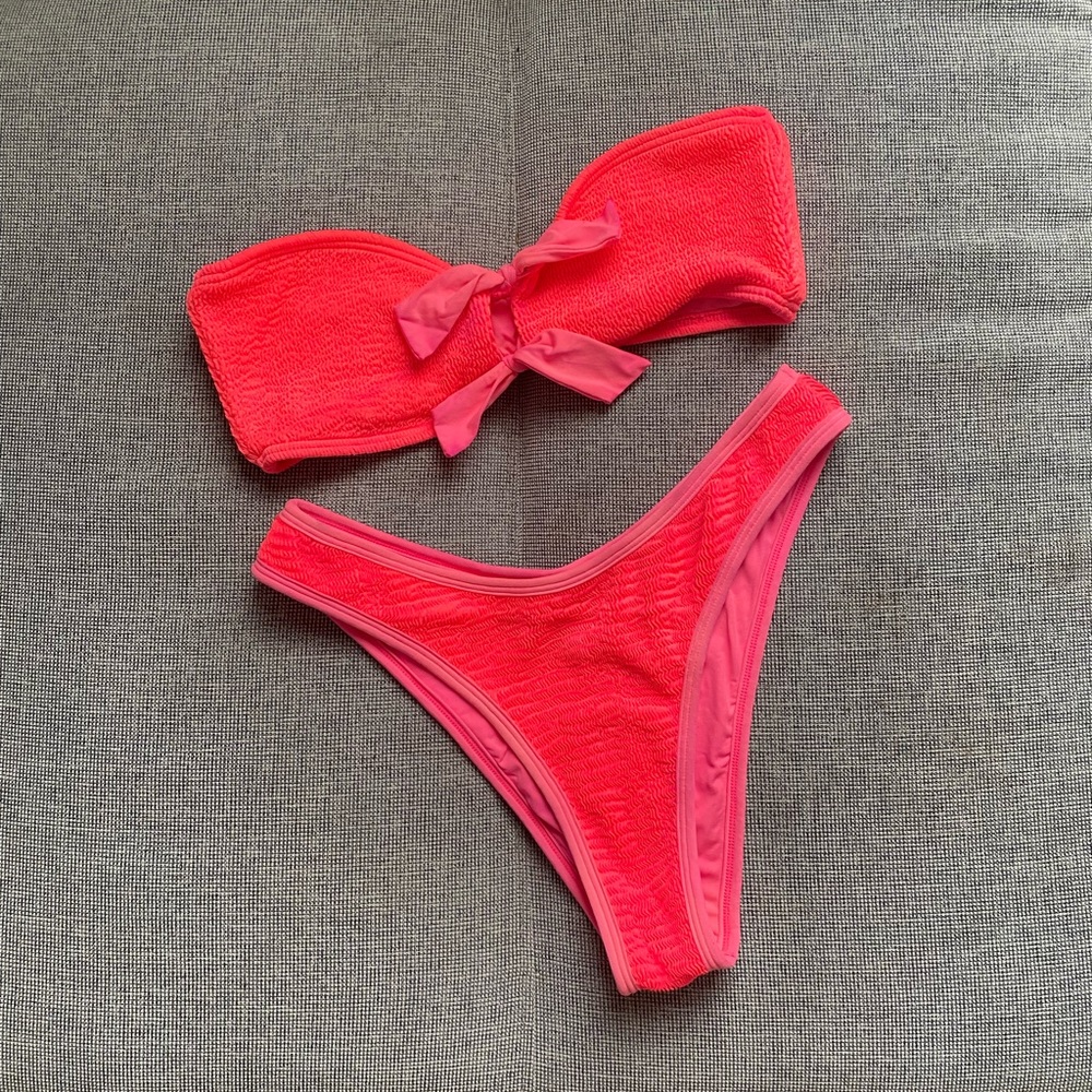 L*Space Neon Pink Bikini (Kristen top/ Whiplash bottoms)